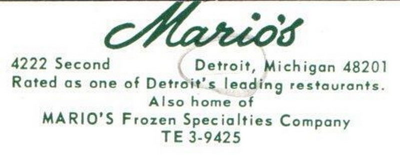 Marios Restaurant - Postcard (newer photo)